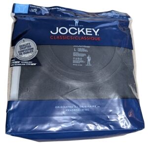 New‎ 2 Jockey Men's Large Black Crew Neck Short Sleeve Tee Shirt